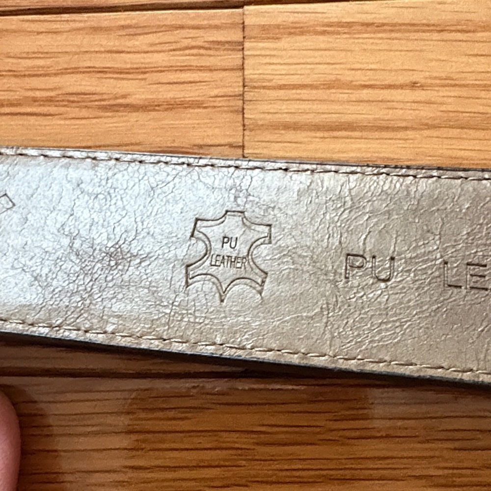 Classic navy blue suede Belt with Silver Buckle - Picture 8 of 9